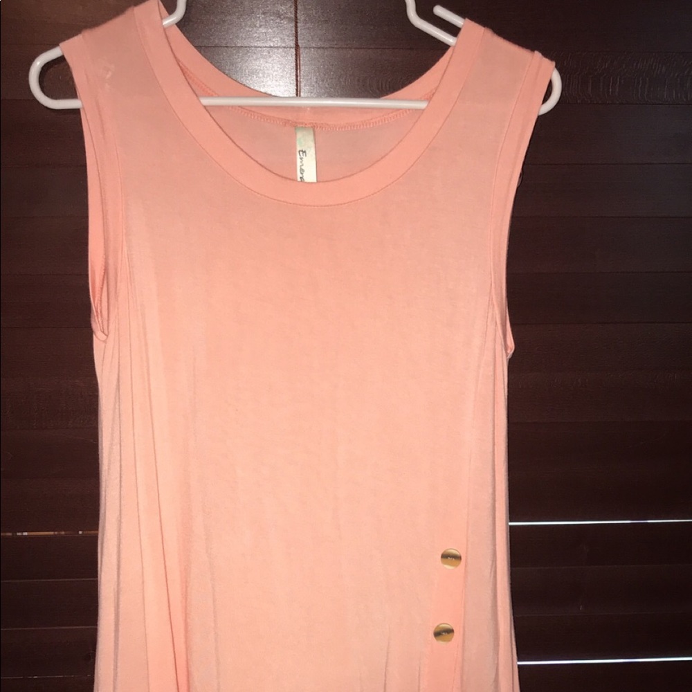 Button pink dress + lace dress to go underneath